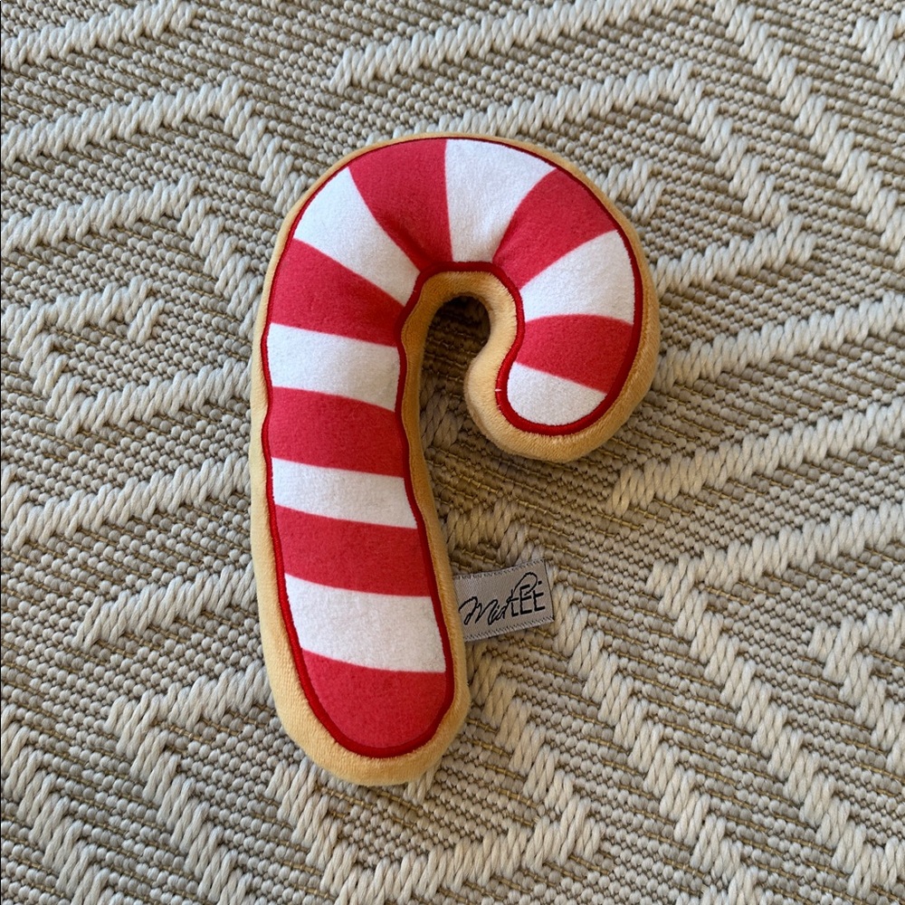 Midlee Christmas Sugar Cookie Plush Dog Toy- Candy Cane